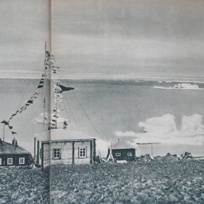 Die Polarstation Buchta Tichaja am Eröffnungstag 1929