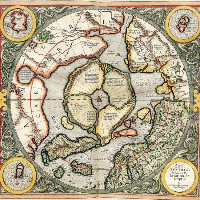 Vorstellung vom Norden, Karte von Gerardus Mercator (1512-1594)