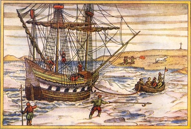 Barents' Schiff im Eis